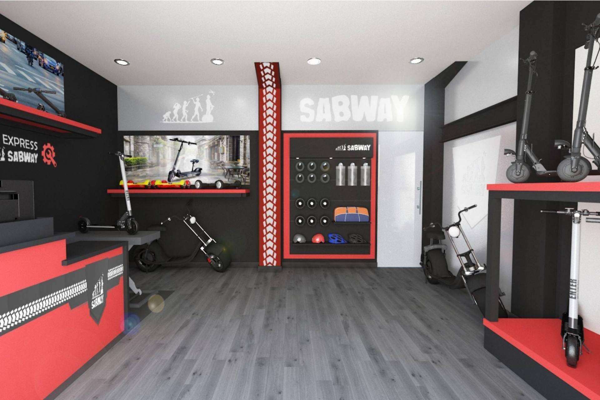 Abrir tienda propia con taller de patinetes eléctricos mediante el modelo de franquicia rentable de SABWAY
