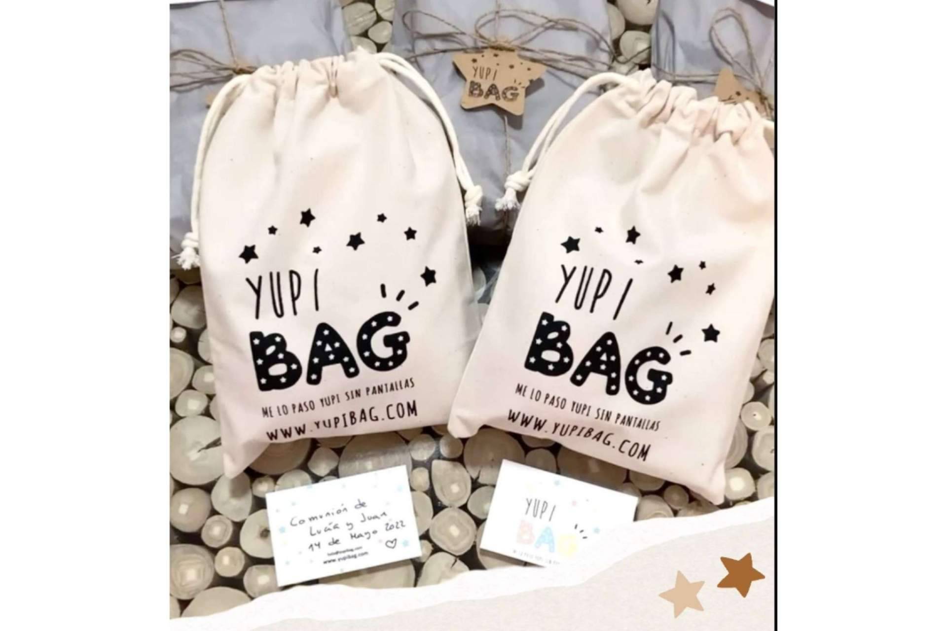 Regalar a los invitados pequeños en eventos una YupiBag, como una opción diferente a las pantallas