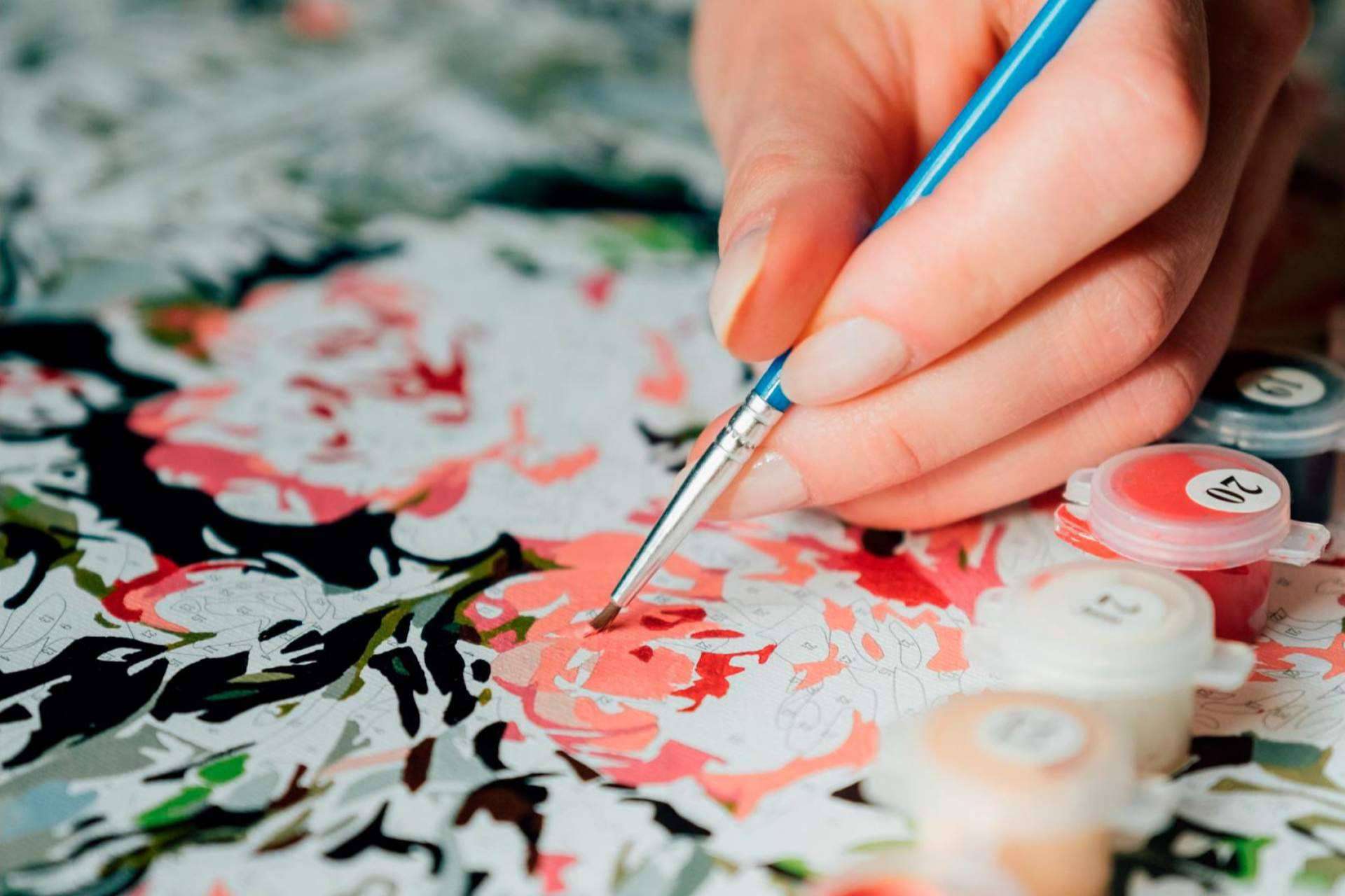 Relajarse y disfrutar en otoño con la actividad de pintar por números que alivia el estrés, Canvas by Numbers