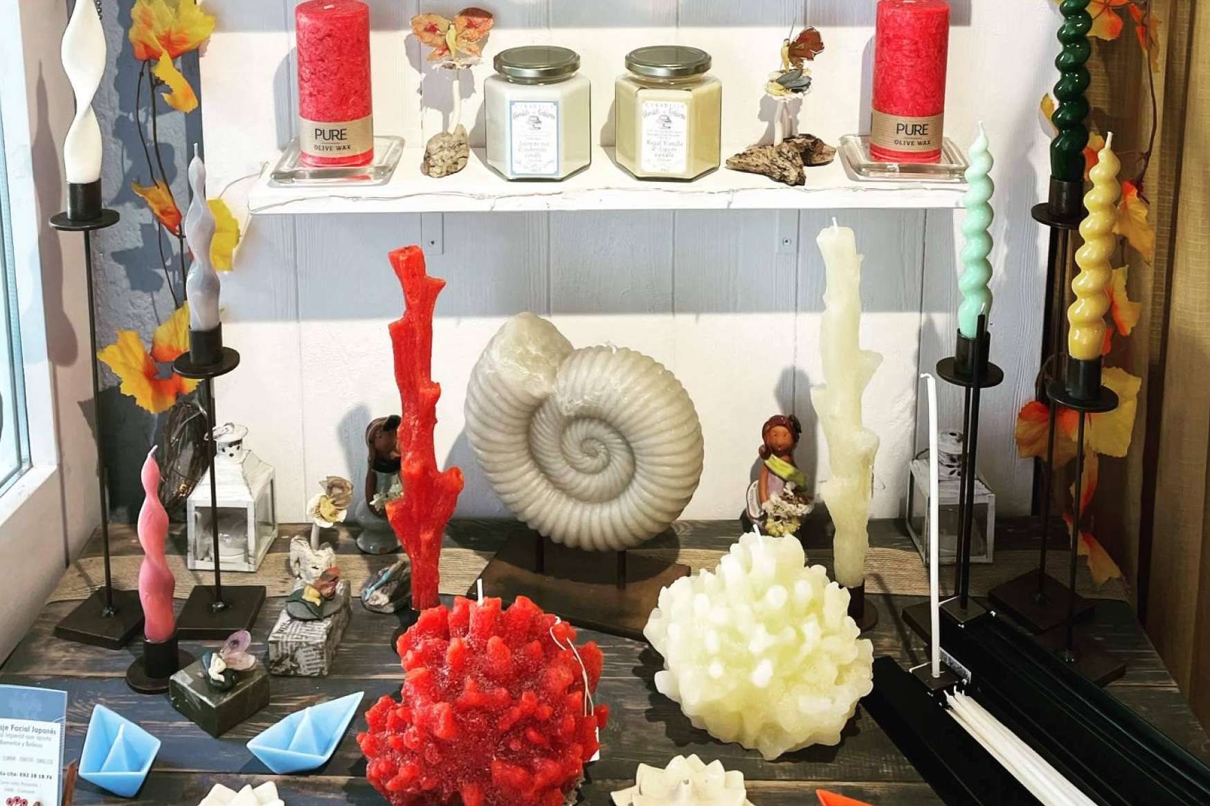 Velas decorativas y aromáticas para favorecer la relajación, con Linckia Cadaqués