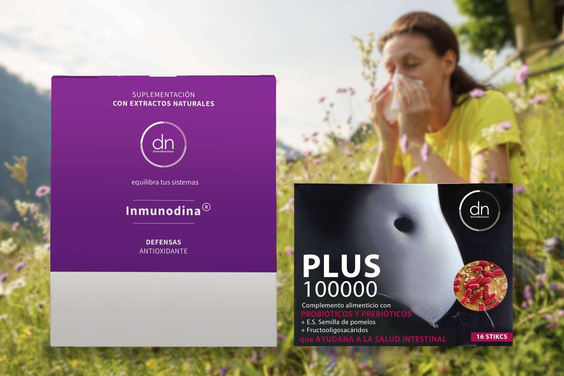 Direct Nutrition propone soluciones para tratar alergias respiratorias de forma natural con Inmunodina y Plus 100.000