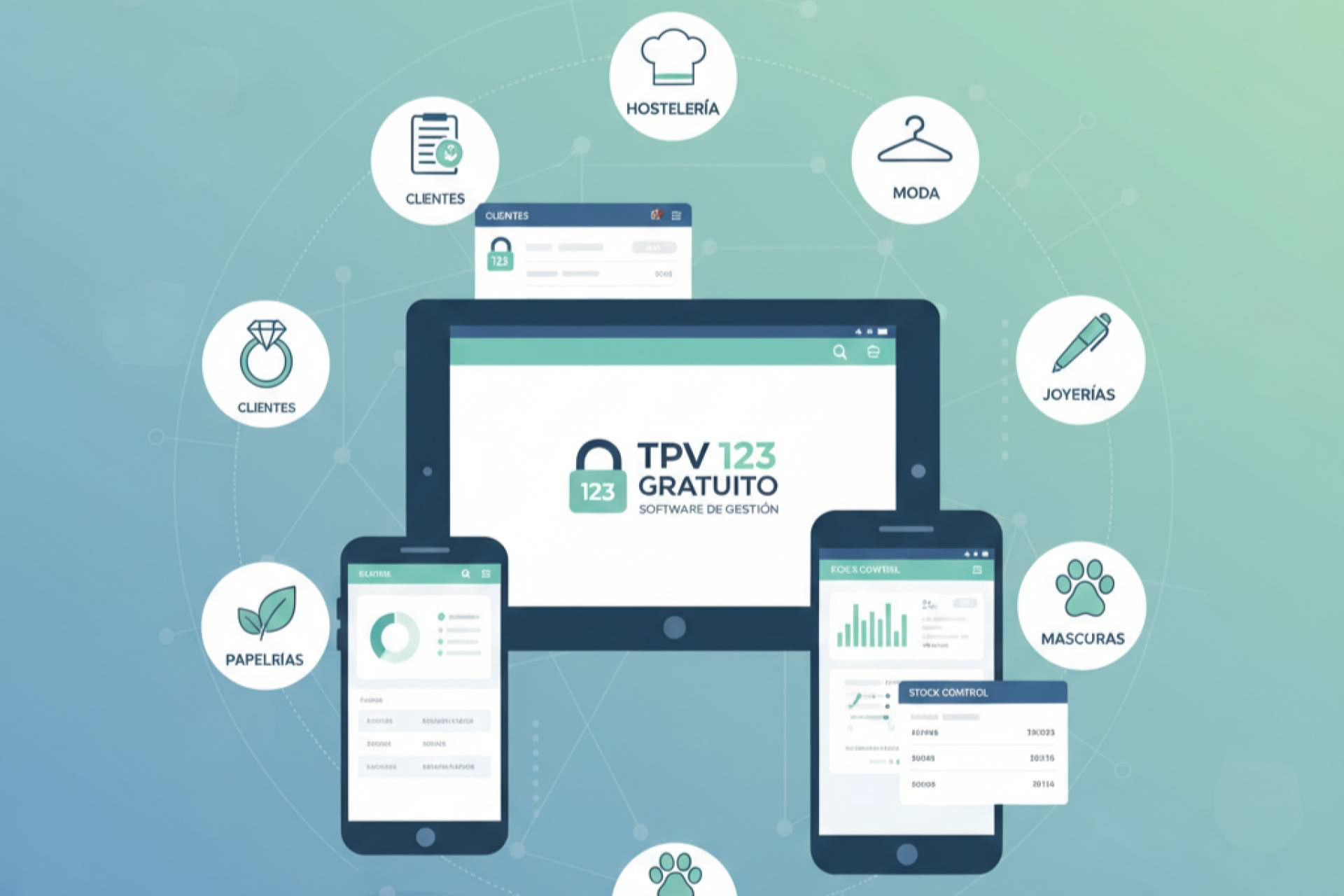 El ecosistema TPV 123 Gratuito integra control horario y adecuación completa a los sistemas VeriFactu y TicketBAI